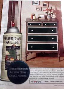 2001 print ad page - Rust-Oleum spray paint furniture paints Advertising ADVERT - Picture 1 of 2