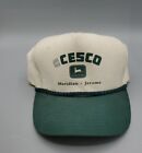 Vintage Cesco Hat John Deere Cap Meridian  Jerome Idaho Cord Rope Green Beige 