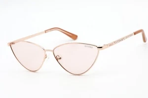 GUESS GF 6095 28T Shiny Rose Gold Metal Frame Light Orange  Sunglasses - Picture 1 of 4