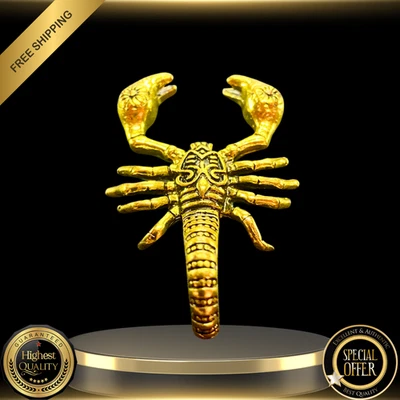 Pingente de escorpião luxuoso tom dourado e preto – Streetwear hip hop unissex - Imagem 1 de 4