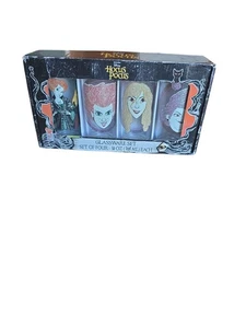 Vintage Disney HOCUS POCUS 4 Pc Glassware Set New In Box - Picture 1 of 9