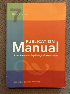 Publication Manual (OFFICIAL) 7th Edition of the American Psychological... - Picture 1 of 10
