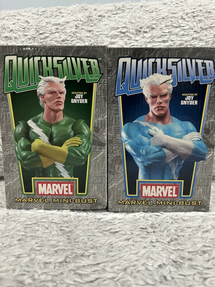 Juego de busto Bowen Quicksilver.  Verde 277/1000 Azul 91/3000. Foto 1 de 4