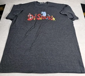 Port & Company Adult 2XL Dr. Seuss Gray Tshirt Pre-owned - Picture 1 of 8