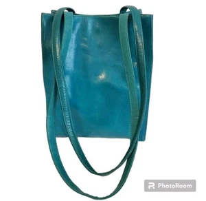 Viva Bags of California Turquoise Teal Handmade Italian Leather Tote Bag Made US - Picture 1 of 12