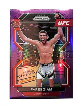 2022 PANINI PRIZM UFC 143 FARES ZIAM PURPLE RPIZM 55/149 - Image 1 of 2