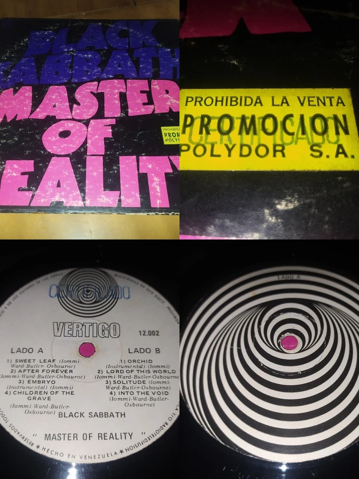 Black Sabbath Master Of Reality ULTRA RARE PROMO Vinyl Lp Venezuela Vertigo READ - Image 1 of 4