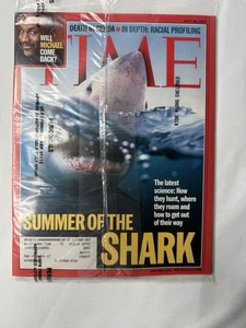 2001 July 30, 2001 TIME Magazine, Summer Of The Shark, collectible~New~with CD - Foto 1 di 3