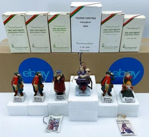 Lote de 6 adornos Norman Rockwell The Saturday Evening Post D. Grossman en caja - Imagen 1 de 24