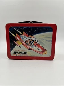 Lunchbox vintage 1962 Mike Mercury’s Supercar British TV Show metallo senza thermos - Foto 1 di 20