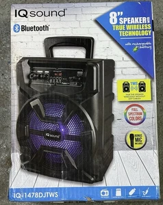IQ SOUND 8-Inch Tailgate Bluetooth Speaker Wireless Portable Audio IQ-1478DJTWS - Picture 1 of 3