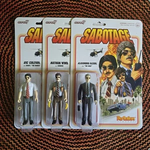 BEASTIE BOYS SABOTAGE Super7 ReAction Figures COMPLETE SET OF ALL 3 FIGURES NEW - Picture 1 of 7