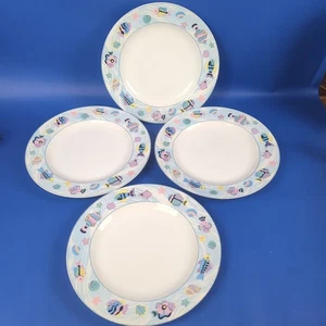 Vitromaster Sea Side salad dessert plates 7 3/4” 1991 Lot Of 4 - Picture 1 of 12