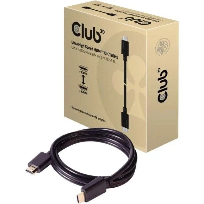 Club 3D Ultra High Speed HDMI Cable 10K 120Hz 48Gbps M/M 3m/9.84ft (cac-1373) - Image 1 of 1