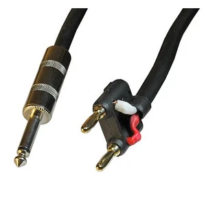 50ft foot feet 1/4 to dual banana plug 12ga gauge pro audio sound Speaker Cable - Picture 1 of 2