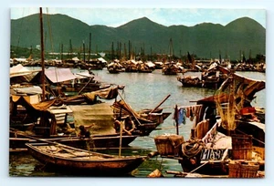 Hong Kong Postcard Fishing Village in Castle Peak 4x6 inches - Picture 1 of 2