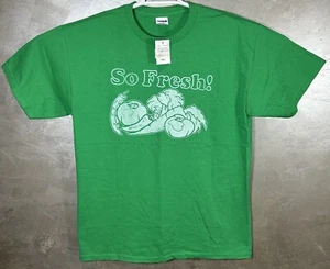 So Fresh Vegetables Veggies Graphic Humor Green Men Adult T-Shirt Size Large - Picture 1 of 5