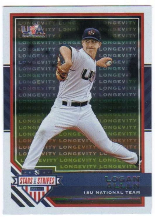 2017 Panini Stars and Stripes Baseball Longevity Foil #35 Logan Allen - Image 1 of 1