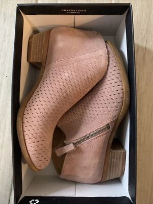 Lucky Brand Brielley Leather or Suede Bootie 6M Blush - Image 1 of 4