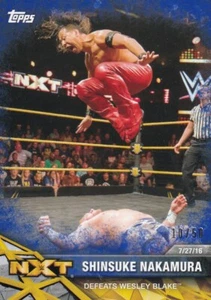 2017 TOPPS WWE NXT MATCHES & MOMENTS BLUE SHINSUKE NAKAMURA / WESLEY BLAKE /50 - Bild 1 von 1