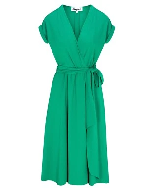 $129 MEGHAN LA SAKS 5TH AVE JASMINE CAP KIMONO ROLLED SLEEVES MAXI DRESS EMERALD - Изображение 1 из 4