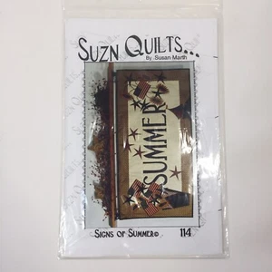 Signs of Summer Quilt Pattern Suzn Quilts 25" x 50" Applique - Picture 1 of 3