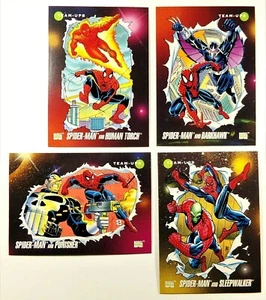 1992 Impel Marvel Trading Cards TEAM-UPS Lot 4 Spider-Man Series 3 Exc-NrMnt HOT - Bild 1 von 10