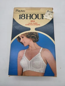 Vintage PLAYTEX 18 hour White Lace Bra Stretch NOS 70’ 38D  - Picture 1 of 4