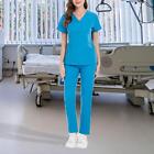 Women Scrub Set Top Jogger Pants, Breathable Comfortable Soft Nursing Uniform