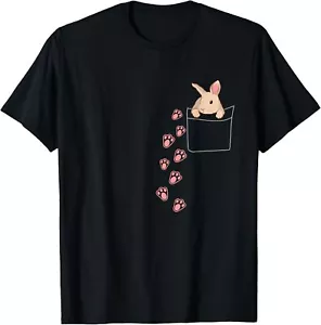 Kids Easter Bunny in Your Pocket graphic Rabbit On Your Tee T-Shirt Hoodie - Picture 1 of 14