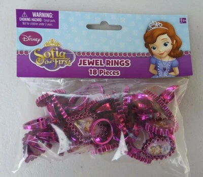 Anillos Joya Sofía la Primera Princesa Disney Niños Fiesta de Cumpleaños Favor 18 Piezas Foto 1 de 2