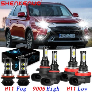 For Mitsubishi Outlander Sport 2011-2019 Combo 6x LED Headlight &Fog Light Bulbs - Picture 1 of 12