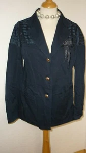 Roccobarocco Jacke Marine Look dunkelblau edel mit Stickerei Gr.40/42 Business - Bild 1 von 4