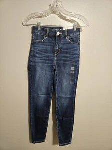 American Eagle Next Level Stretch kurvig Hi-Rise Jegging blau Größe 000 Xshort - Bild 1 von 6