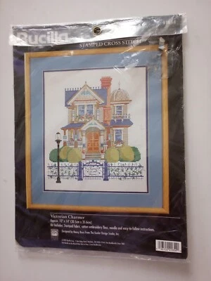 New Bucilla Victorian Charmer Stamped Counted Cross Stitch Kit # 41654  - Image 1 of 4