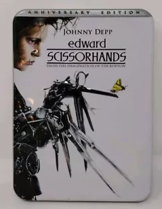 Edward Scissorhands Anniversary Edition DVD Collectible Embossed Tin Movie Stil - Imagen 1 de 2