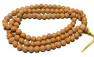 Genuino Natural 108 Bodhi Semilla Mala Japa Mala Nepal Tíbet Buda Om Yoga - Imagen 1 de 5
