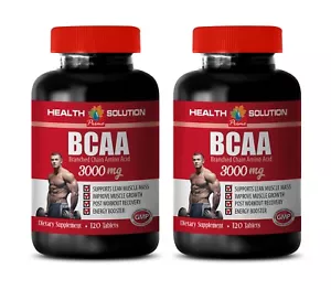 Suplemento culturismo - BCAA 3000mg 2 Botellas - Vitaminas explosión muscular - Imagen 1 de 12