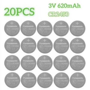 20x 3V 620mAh Batterien Knopfzelle für Panasonic Li-Batterie CR2450 NEU - Bild 1 von 5