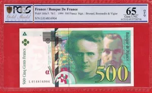 FRANCIA, 500 Francs, 1994, Certificada PCGS 65 OPQ, PLANCHA - Imagen 1 de 2