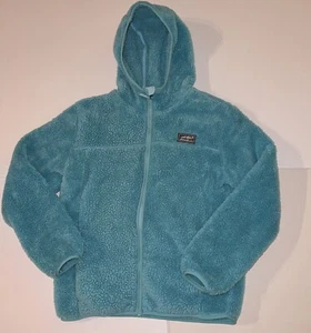 Giacca da bambina Eddie Bauer Teal in pile peluche con zip intera XL taglia 14-16 (donna S) - Foto 1 di 17
