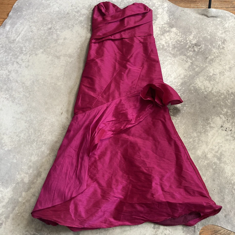 Vestido de noche Alvina Valenta Maids New York para mujer 12 vestido sin tirantes rosa largo Foto 1 de 4