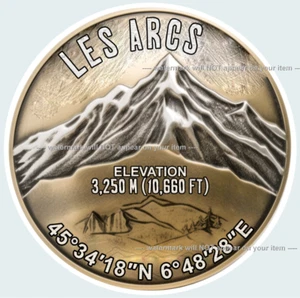 Pegatina de vinilo Les Arcs Mountain en Francia - Imagen 1 de 4