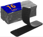 Hook & Loop Strips With Adhesive 1 X 4 Inch 16 Sets, Heavy Duty Strong Back Adhe