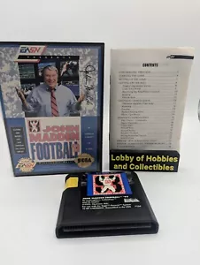 John Madden Football '93 (Sega Genesis, 1993) CIB, manual falta cubierta frontal - Imagen 1 de 4