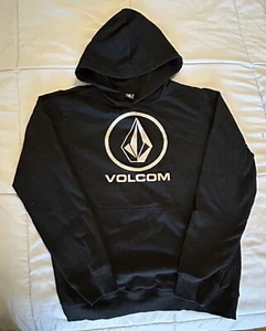 Volcom Hoodie Boys Extra Large Black Graphic Sweatshirt Logo Skate Surf Snow XL - Picture 1 of 2