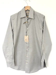 Camisa para hombre Hackett Mayfair sarga gris ajuste J mediano - Imagen 1 de 13