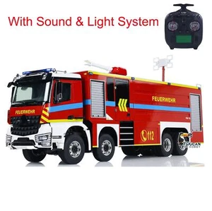 1/14 RC Fire Fighting Truck 8x8 Radio Control Car Light Sound Metal Chassis ST8 - Picture 1 of 12