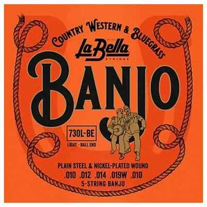 La Bella 5-String Banjo Strings - Light - Ball End - Picture 1 of 2