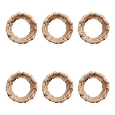  6 Pcs Porta Tovaglioli Anelli Da Tovagliolo Sposa Portatovaglioli - Immagine 1 di 4